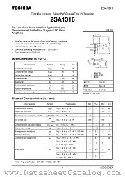 2SA1316 datasheet pdf TOSHIBA