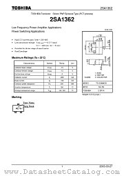 2SA1362 datasheet pdf TOSHIBA