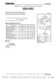 2SA1953 datasheet pdf TOSHIBA