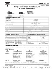 MODELS 140, 142 datasheet pdf Vishay