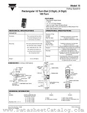 MODEL 15 datasheet pdf Vishay