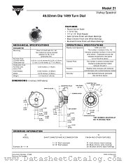 MODEL 21 datasheet pdf Vishay