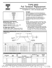 285D datasheet pdf Vishay