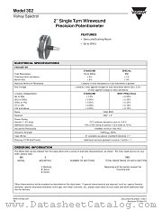 MODEL 302 datasheet pdf Vishay