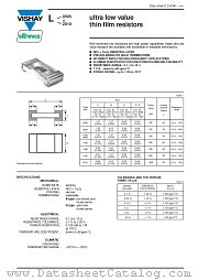 L datasheet pdf Vishay