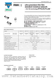 RMK datasheet pdf Vishay