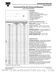 DISCRETE WIREWOUND RESISTORS datasheet pdf Vishay