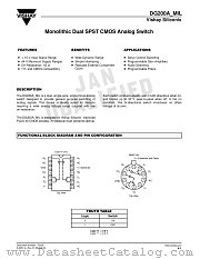 DG200A_MIL datasheet pdf Vishay