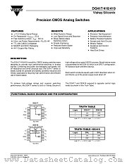 DG417 datasheet pdf Vishay