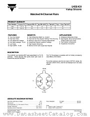 U431 datasheet pdf Vishay