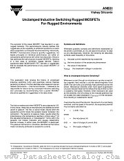 AN601 datasheet pdf Vishay