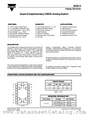 DG213 datasheet pdf Vishay