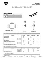 SI4804DY datasheet pdf Vishay