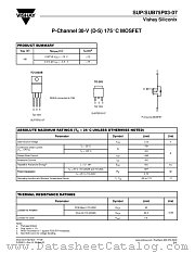 SUB75P03-07 datasheet pdf Vishay