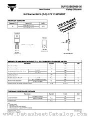 SUP85N06-05 datasheet pdf Vishay