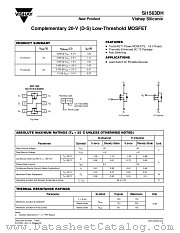 SI1563DH datasheet pdf Vishay