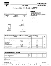 SUM110N10-08 datasheet pdf Vishay