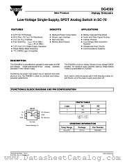 DG4599 datasheet pdf Vishay