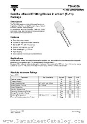 TSHA550. datasheet pdf Vishay