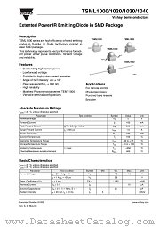 TSML1040 datasheet pdf Vishay