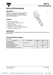 BPV10 datasheet pdf Vishay