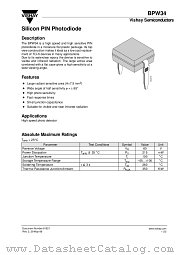 BPW34 datasheet pdf Vishay