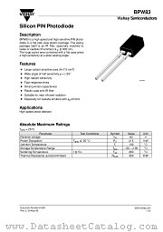 BPW83 datasheet pdf Vishay