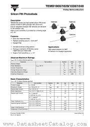 TEMD1020 datasheet pdf Vishay