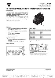 TSOP17..CB1 datasheet pdf Vishay