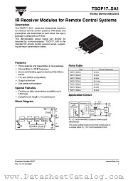 TSOP17..SA1 datasheet pdf Vishay