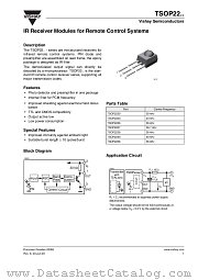 TSOP22.. datasheet pdf Vishay