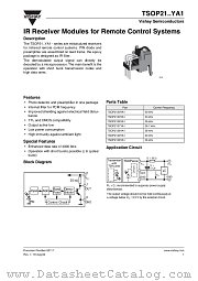 TSOP21..YA1 datasheet pdf Vishay