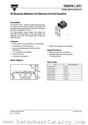 TSOP41..ST1 datasheet pdf Vishay