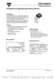 TSOP7000SW1 datasheet pdf Vishay