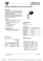 TSOP22..SA1 datasheet pdf Vishay