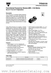 TFDU5103 datasheet pdf Vishay