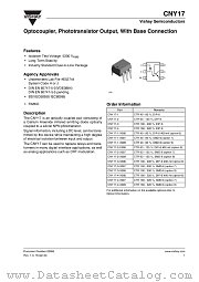 CNY17 datasheet pdf Vishay