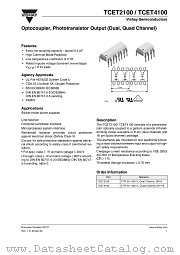 TCET4100 datasheet pdf Vishay