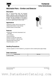 TCZS8100 datasheet pdf Vishay