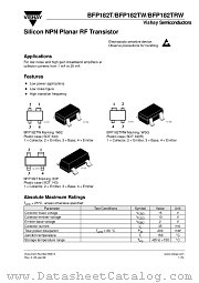 BFP182TRW datasheet pdf Vishay