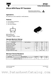 BFQ81 datasheet pdf Vishay