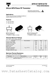 BFR181T datasheet pdf Vishay