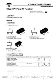 BFR92AW datasheet pdf Vishay