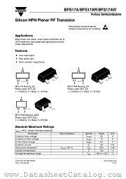 BFS17AR datasheet pdf Vishay