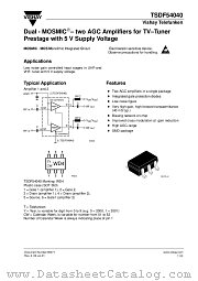 TSDF54040 datasheet pdf Vishay