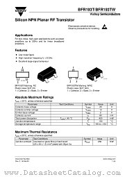 BFR193T datasheet pdf Vishay