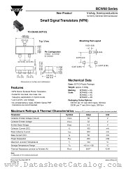 BCW60 SERIES datasheet pdf Vishay