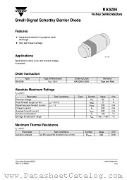 BAS286 datasheet pdf Vishay