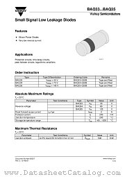 BAQ34 datasheet pdf Vishay