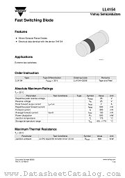 LL4154 datasheet pdf Vishay